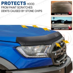 Bonnet Protector Hood Guard Trim For Ford Ranger 2015-2022 Wildtrak XLT XLS XL Limited Bonnet Guard Car Exterior Accessories