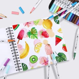 Ohuhu Spiral Bound Marker Pad for Alcohol Markers Art Sketchbook Watercolor Paper Pad Drawing Notebook for Markers School Gift