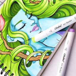 Ohuhu Spiral Bound Marker Pad for Alcohol Markers Art Sketchbook Watercolor Paper Pad Drawing Notebook for Markers School Gift
