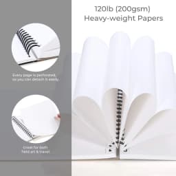 Ohuhu Spiral Bound Marker Pad for Alcohol Markers Art Sketchbook Watercolor Paper Pad Drawing Notebook for Markers School Gift