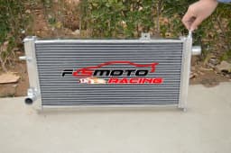 For Opel Corsa A Vauxhall Nova GTE GSi 2.0 16v Turbo Aluminum Radiator + FANS MT 1.6L 1983-1993 85 86 87 88 89 90 1984