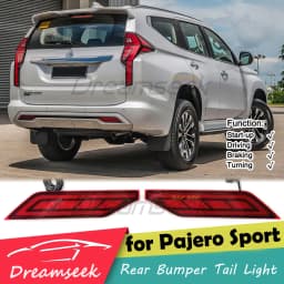 LED Rear Bumper Tail Light for Mitsubishi Pajero Sport / Montero Sport 2020-2024 Brake Lamp with Dynamic Sequential Turn Signal