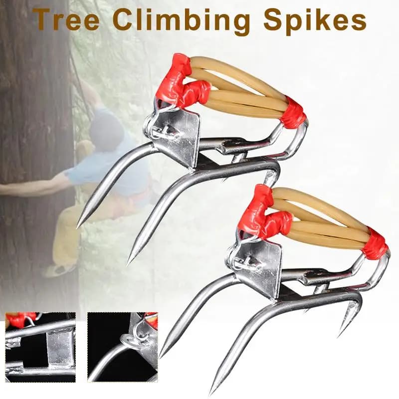 Tree Climbing Tool carbon steel Climbing Tree Shoes Pole Climbing Spikes For Hunting Observation Picking Fruit Climbing Tool