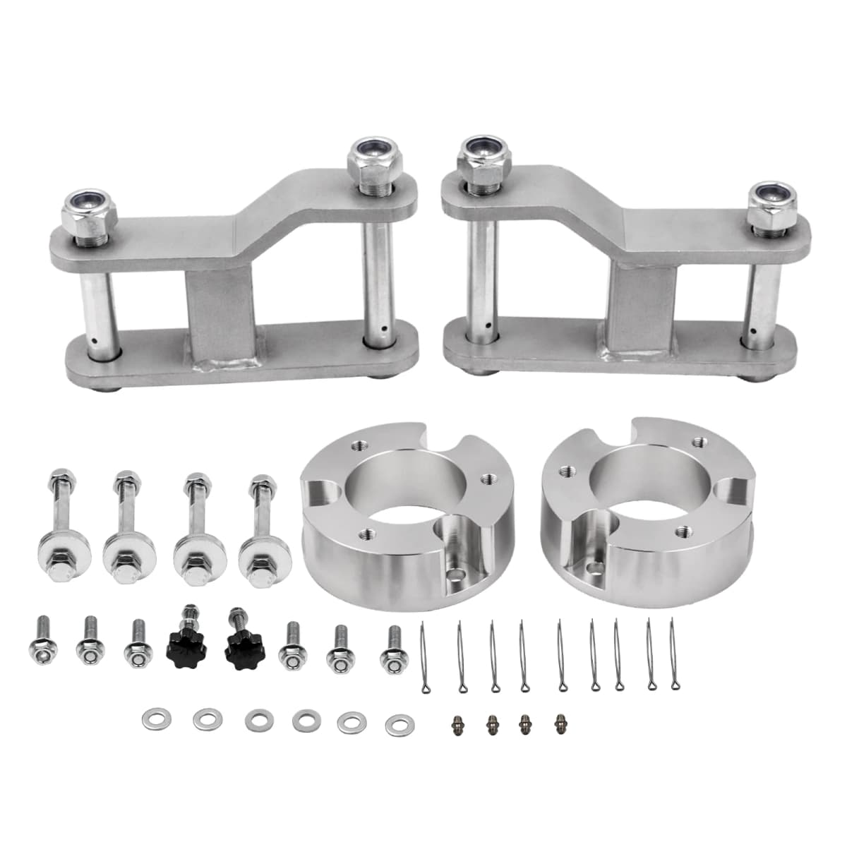 Lift Kit For Nissan Navara D40 Strut Spacers Extended Shackles 2.5" Front 2"Rear