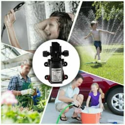 72W 12V Water Pump High Pressure Diaphragm Self-priming (No Pressure Switch) 7 160PSI 6L/Min RV Caravan