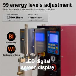 Pneumatic 18650 Lithium Battery Spot Welder 12000W 2000A Industrial Grade SUNKKO A301+ Built in Air Compressor