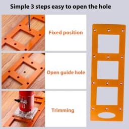 Drywall Electrical Plug Stencil Tool Wall Boxes Mounting With Hang Hole Sockets Slotting Template For Wardrobe Socket Background