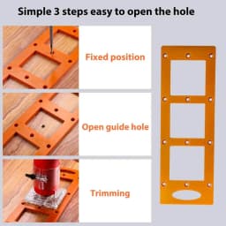 Drywall Electrical Plug Stencil Tool Wall Boxes Mounting With Hang Hole Sockets Slotting Template For Wardrobe Socket Background