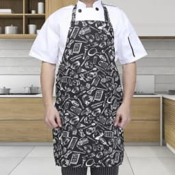 1pc Adjustable Adult Apron Striped Restaurant Chef Apron Outdoor Camping Picnic Kitchen Cook Aprons