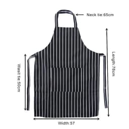 1pc Adjustable Adult Apron Striped Restaurant Chef Apron Outdoor Camping Picnic Kitchen Cook Aprons