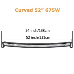 22" 32" 42" 52" 270W 405W 540W 675W Curved LED Light Bar Offroad Led Bar Combo Beam 9v 30v For 4x4 4WD SUV ATV Boat Truck Cars
