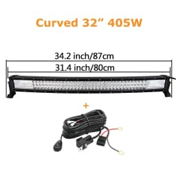 22" 32" 42" 52" 270W 405W 540W 675W Curved LED Light Bar Offroad Led Bar Combo Beam 9v 30v For 4x4 4WD SUV ATV Boat Truck Cars