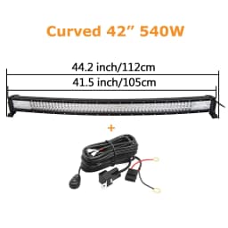 22" 32" 42" 52" 270W 405W 540W 675W Curved LED Light Bar Offroad Led Bar Combo Beam 9v 30v For 4x4 4WD SUV ATV Boat Truck Cars