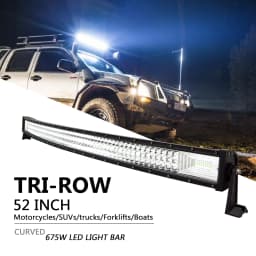 22" 32" 42" 52" 270W 405W 540W 675W Curved LED Light Bar Offroad Led Bar Combo Beam 9v 30v For 4x4 4WD SUV ATV Boat Truck Cars