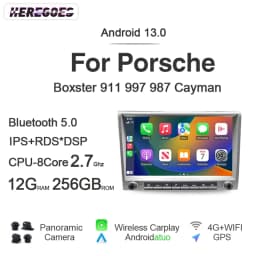 7862 720P Auto Android 13 12G+256G Car Radio GPS Player 4GB Carplay Navigation Autoradio For Porsche Cayman 911 987 Boxster 997