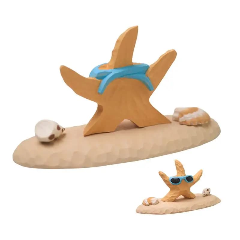 Starfish Decorations For Home Desk Sea Animal Figurines Hand Carved Animal Decoration Decorative Sculpture For Home Bedroom