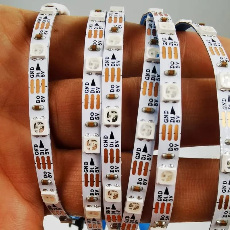 DC5V Mini WS2812B SK6812 Individually Addressable RGB 60 144 LEDs 4mm 5mm 7mm Narrow PCB SMD 3535 5050 Led Pixel Strip Light