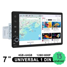 JOYING 7 inch 1280*800 Car Radio Stereo Universal Head Unit Multimedia Player With Carplay Android Auto Wireless