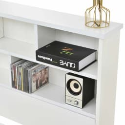 Bed with Shelves White Wooden Storage Bed Underbed Drawer Frame Only