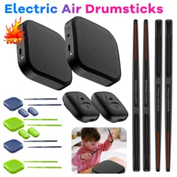 Air Drum with Drumsticks Sets Portable Electronic Virtual Air Drum Drumsticks Pedals Professional for Beginners Children Adults