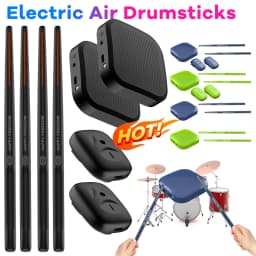 Air Drum with Drumsticks Sets Portable Electronic Virtual Air Drum Drumsticks Pedals Professional for Beginners Children Adults