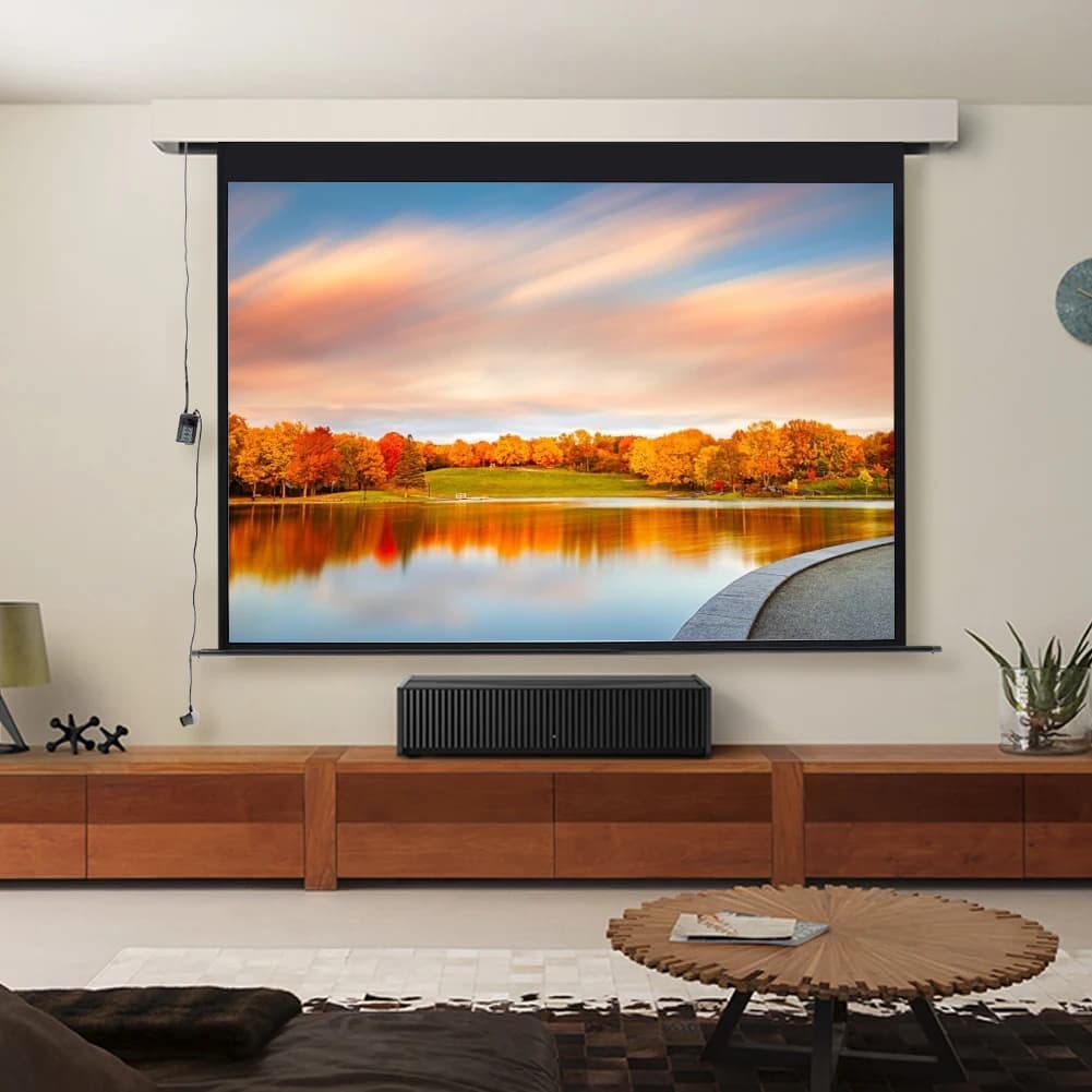 Voltsify 72 Inch HD Electric Pull Down Projector Screen