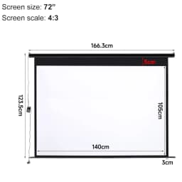 Voltsify 72 Inch HD Electric Pull Down Projector Screen