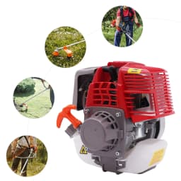 4-Stroke Gasoline Engine Pull Start Gasoline Engine Single Cylinder Red 4-Stroke Engine
