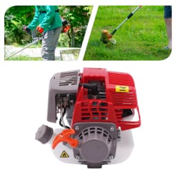 4-Stroke Gasoline Engine Pull Start Gasoline Engine Single Cylinder Red 4-Stroke Engine
