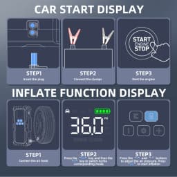 1000A/1500A PEAK Power Bank 21800mAh/26800mAh Jump Starter Portable Charger ,Car Booster Auto Starting Device Emergency Car Battery Starter,Starter Power Bank for ALL Petrol And 10L Diesel Engine, Portable Starter Power Bank with LED Torch