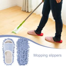 Labor-saving Washable Mop Slippers For Floor Cleaning Detachable Microfiber Slipper Dusting Mop Floor Dust Hair Mopping Slipper
