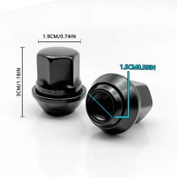 20X Car Alloy Wheel Nuts MK1 MK2 MK3 X 1.5 19mm Hex For Ford Fiesta Bolt Lug Kit 19mm Socket size 30mm Thread Length