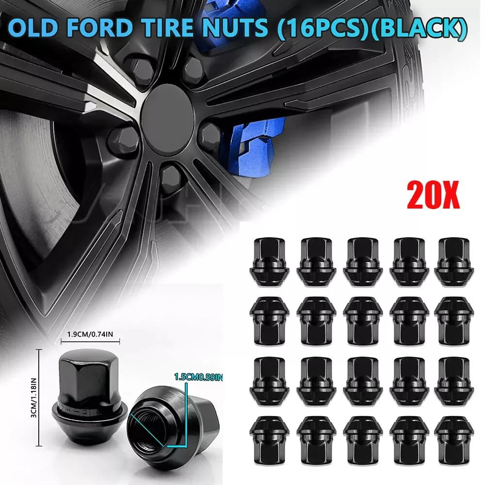 20X Car Alloy Wheel Nuts MK1 MK2 MK3 X 1.5 19mm Hex For Ford Fiesta Bolt Lug Kit 19mm Socket size 30mm Thread Length