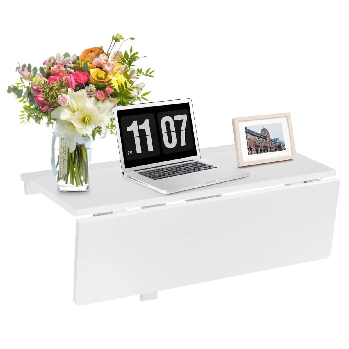 GOFLAME Wall Mounted Table Folding Multi-use Drop-Leaf Laptop Desk Space Saving Hanging