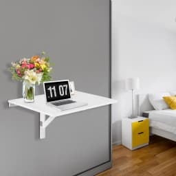GOFLAME Wall Mounted Table Folding Multi-use Drop-Leaf Laptop Desk Space Saving Hanging