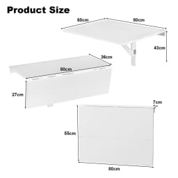 GOFLAME Wall Mounted Table Folding Multi-use Drop-Leaf Laptop Desk Space Saving Hanging