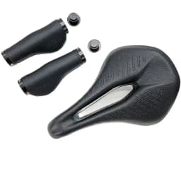 New Retro Bicycle Saddle MTB Bike Saddle 155mm with Handlebar Grips Road Bike Bicycle / Steel Saddle Rails Bicycle Cycling Parts