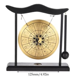 Gong Percussion Instruments Easy To Maintain Mini Gong With Mallet And Stand Agreeable Sound Healing Instruments Wind Gong