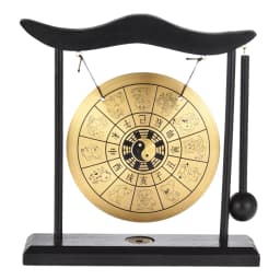 Gong Percussion Instruments Easy To Maintain Mini Gong With Mallet And Stand Agreeable Sound Healing Instruments Wind Gong