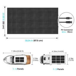 XINPUGUANG 12V 50W Flexible Solar Panel 19.8V 100W Photovoltaic Solar Panels Battery Charger for Car Boat Home Camper Balcony