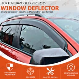 Car Window Visor Sun Rain Guard For Ford Ranger Raptor 2022 2023 2024 Wind Deflector Weathershields Double Cabin Accessories