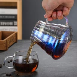 300/500/700ml Glass Coffee Kettle Drip Kettle Coffee Pot Colorful Glass Coffee Kettle Cloud Shaped Coffee Server Teapot
