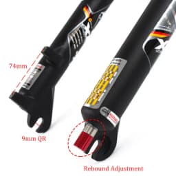 KRSEC 26 Inch MTB Snow Bike Suspension Fork Rebound Adjustment MTB Bike Fat Air Fork 4.0" Tire Mountain Bike Fork 135mm