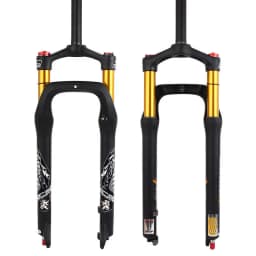 KRSEC 26 Inch MTB Snow Bike Suspension Fork Rebound Adjustment MTB Bike Fat Air Fork 4.0" Tire Mountain Bike Fork 135mm