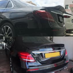 Carbon Look Trunk Spoiler Wing For Benz E-Class W213 E300 E63 AMG Sedan 2017-22