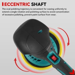 Cordless Electric Car Polisher 7000rpm Auto Car Polisher 6 Gear Polishing Waxing Rotary Power Tool For Makita 18V Battery Pin