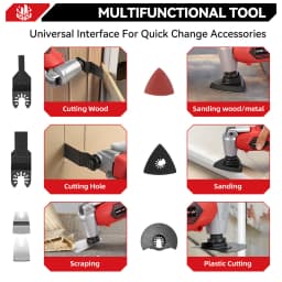 20000OPM Oscillating Multifunction Tool 6Gear Electric Trimmer Saw Shovel Cutting Woodworking Tool For Makita 18V Battery Pin
