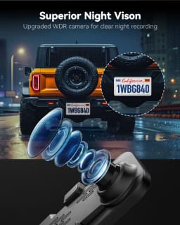 WOLFBOX G840S 12"IPS Dash Camera 4K Rearview Dash Cam GPS Video Recorder Night Vision HD Dual Cameras Car Dvr Parking Monitor