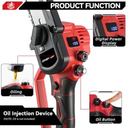 ONEVAN 8 Inch Brushless Electric Chainsaw Cordless Portable Electric Saw Woodworking Power Tool For Makita 18V Battery Pin