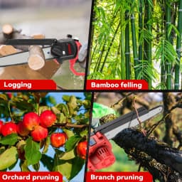 ONEVAN 8 Inch Brushless Electric Saw Auto Oiler Cordless Handheld Garden Wood Pruning Chainsaw Tool For Makita 18V Battery Pin